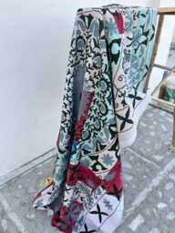 Bohemian Cotton Kantha Suzani Quilt Blanket - Handcrafted Indian Bedding Coverlet With Artistic Floral Stitch Pattern