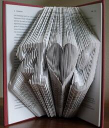 Boyfriend Gift - Girlfriend First Paper Anniversary For Him Her Folded Book Best Selling Items Monogrammed - thumbnail 1