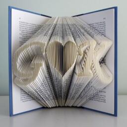 Boyfriend Gift - Girlfriend First Paper Anniversary For Him Her Folded Book Best Selling Items Monogrammed - thumbnail 2