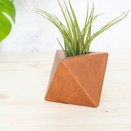 Geometric Concrete Air Plant Holder Triangular Modern Decor - thumbnail 3