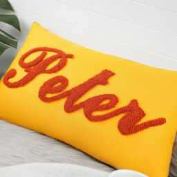 Punch Needle Toddler Custom Name Pillow, Personalized Kid Birthday Gift, Bedroom Decor, Gift For Kids, Christmas Idea, Customize - thumbnail 1