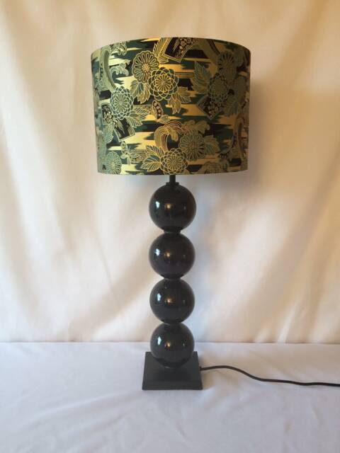 Lampshade 30 cm Wide 21 High - Handmade With Hand Silk Screen Printed Japanese Chiyogami Paper - image 1
