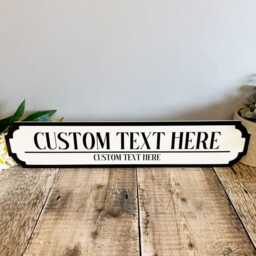 Personalised Road Sign, Custom Text Street Wedding Name Plaque, Unique Gift For Couples, Home Decoration, Customisable Wall Sign - thumbnail 2