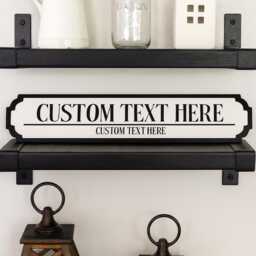 Personalised Road Sign, Custom Text Street Wedding Name Plaque, Unique Gift For Couples, Home Decoration, Customisable Wall Sign - thumbnail 1