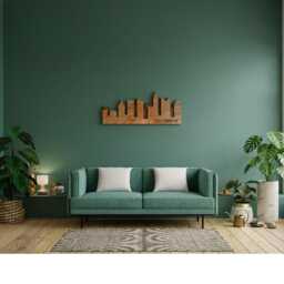Columbus Skyline Wall Art, 3D Layered Wood Cityscape, Ohio Gift, 5Th Anniversary Laser Cut Decor, Home Office Art - thumbnail 1