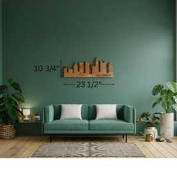 Columbus Skyline Wall Art, 3D Layered Wood Cityscape, Ohio Gift, 5Th Anniversary Laser Cut Decor, Home Office Art - thumbnail 2