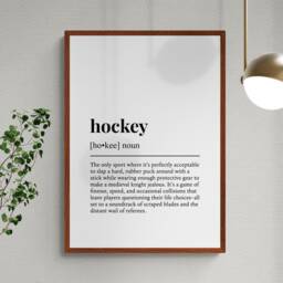 Hockey Funny Definition Sport Gift Wall Art Print - thumbnail 2