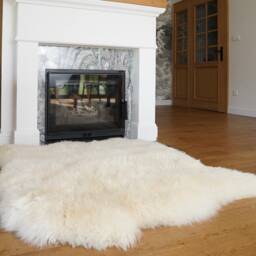 Giant Sheepskin Double Xxl White Throw Genuine Leather Sheep Skin 46 - thumbnail 2