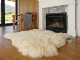 Giant Sheepskin Double Xxl White Throw Genuine Leather Sheep Skin 46