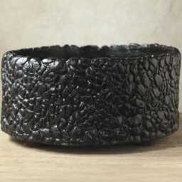 Pot For Caudex, Cactus, Succulents, Handmade Pot With Rustic Texture & Black Glaze. Size 28 cm - Width X 14 - Height - thumbnail 3