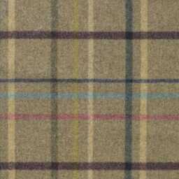 Abraham Moon, Multicheck, Fawn, 100% Wool Plaid, Checked Tartan Cushion Cover - thumbnail 2