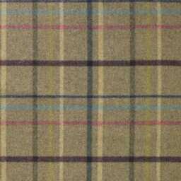 Abraham Moon, Multicheck, Fawn, 100% Wool Plaid, Checked Tartan Cushion Cover - thumbnail 3