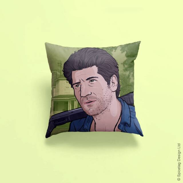 "Shane ""The Walking Dead' Character Pillow Fan Art Home Decor - 14"" X 14"