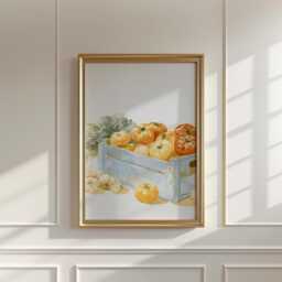 Tomato Crate Watercolour Poster, Kitchen Wall Art, Farmhouse Print - thumbnail 3