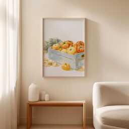 Tomato Crate Watercolour Poster, Kitchen Wall Art, Farmhouse Print - thumbnail 2