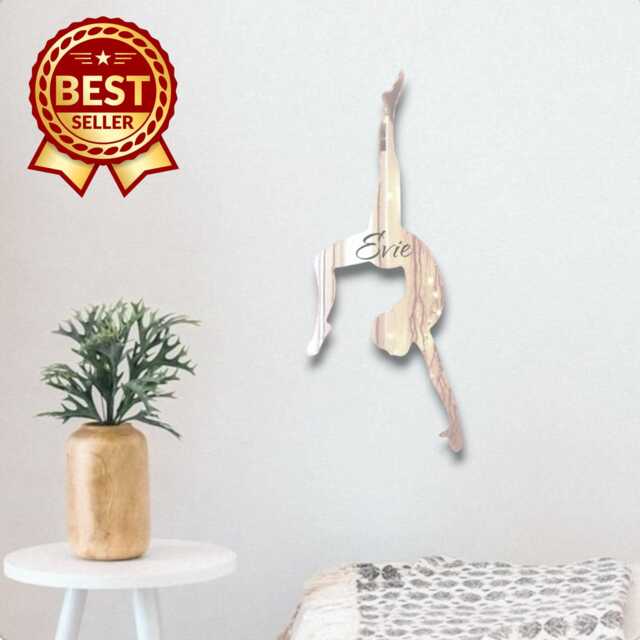 Personalized Gymnast Acrylic Mirror Wall Art Engraved Gymnastics Decor - image 1