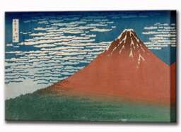 Red Fuji, Japanese Artist Hokusai, Thirty-Six Views Of Mount Ready To Hang, Home Decor Canvas Print Interior Design - thumbnail 1