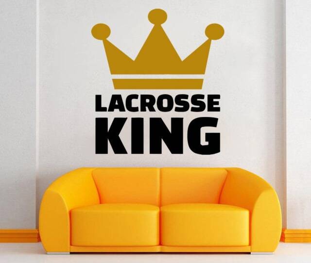 Custom Lacrosse Player Name Wall Decal Sticks Sticker 1016 - image 1