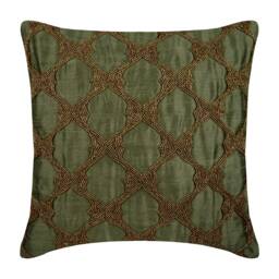 "Designer Lattice, Trellis, Moroccan Earthy Green Pillow Sham 24""x24""/26""x26" - thumbnail 1