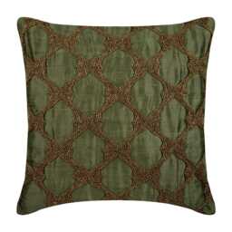 "Designer Lattice, Trellis, Moroccan Earthy Green Pillow Sham 24""x24""/26""x26"