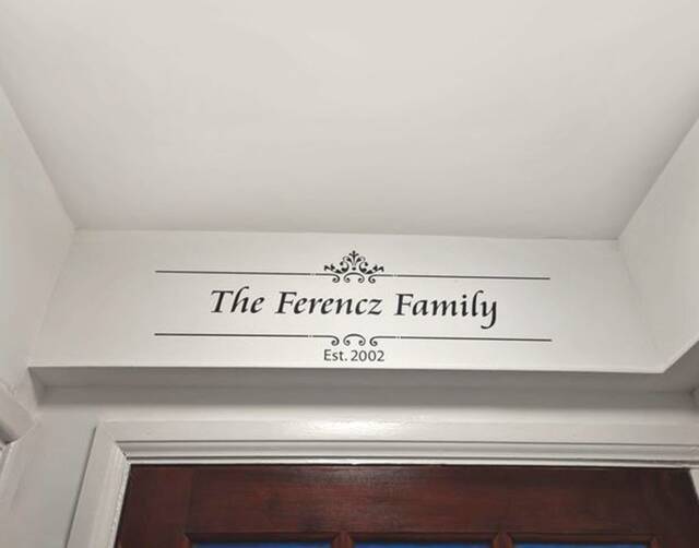 Personalised Family Wall Sticker, Family Name Established Personalised Stickers, Housewarming Gift - image 1