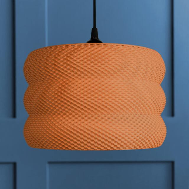 Rippled Mesh Circular Lampshade - Various Colours & Sizes Eco-Friendly 3D Printed Sustainable Light Geometric Minimalist Design - image 1