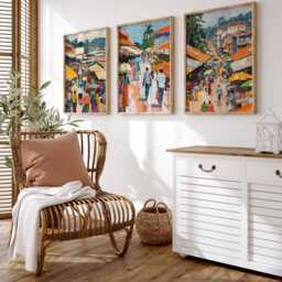 Set Of 3 Yaound?? Posters, Cameroon Prints, Wall Art Set, African City Travel Cultural Decor - thumbnail 4