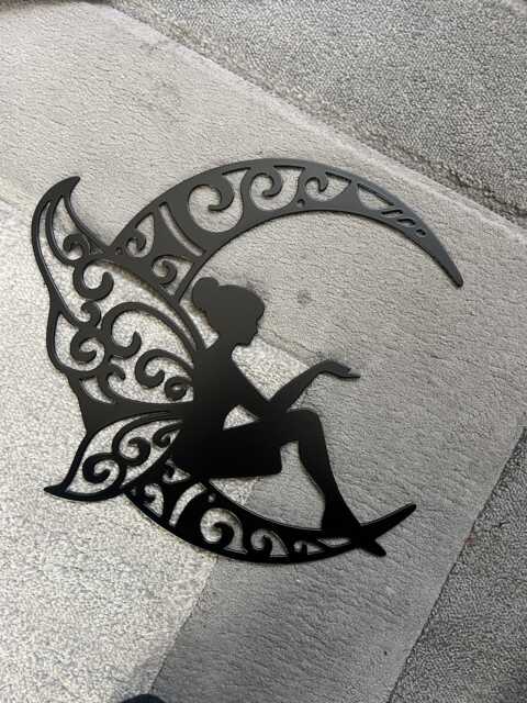 Fairy Wall Art - Steel Rustic British Made On Moon