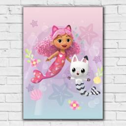 Gabby's Dollhouse Print - Gabby & Pandy Mermaids Poster Kids Wall Art - thumbnail 3