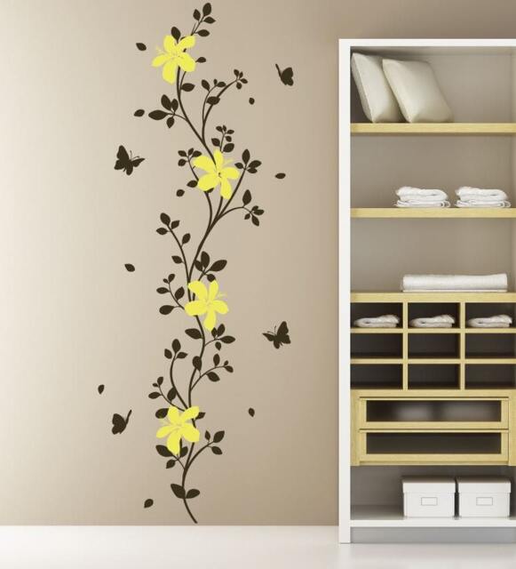 Decal Tree Branch Wall Sticker Decals Flower For Walls Stick On Art By Decalisland-Branch Butterflies Sd 024 - image 1