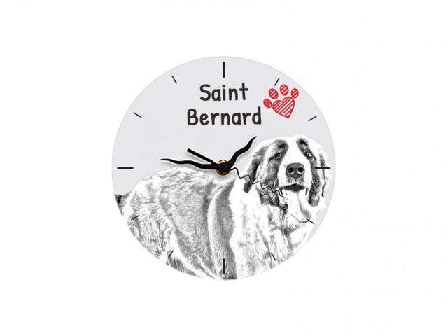 Saint Bernard, Free Standing Mdf Floor Clock With An Image Of A Dog - image 1