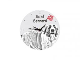 Saint Bernard, Free Standing Mdf Floor Clock With An Image Of A Dog - thumbnail 1