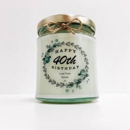 Happy 40Th Birthday Gift - Candle Personalised 40 Forty - thumbnail 3