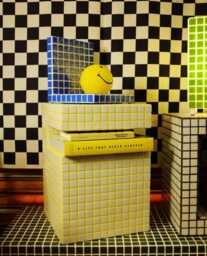 Tiled Side Table. Table For Books. Book Shelf. Bedside Custom Home Decor