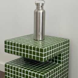 Tiled Side Table. Table For Books. Book Shelf. Bedside Custom Home Decor - thumbnail 2