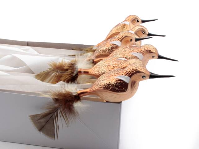 Czech Blown Glass Kingfisher Bird Christmas Tree Ornaments Feather Tail 1 Piece Or Set Of 6 - image 1