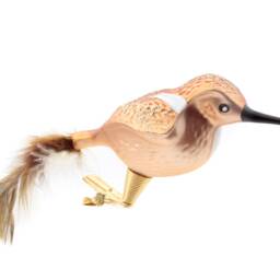 Czech Blown Glass Kingfisher Bird Christmas Tree Ornaments Feather Tail 1 Piece Or Set Of 6 - thumbnail 3