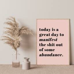 Manifestation, Divine Feminine Poster, Typography Print, Quote Wall Art, Energy, Goddess Home Decor - thumbnail 3