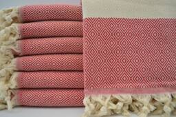 "Red Diamond Towel, Turkish Towel, Peshtemal, 40""x70"