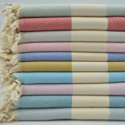 "Red Diamond Towel, Turkish Towel, Peshtemal, 40""x70" - thumbnail 4