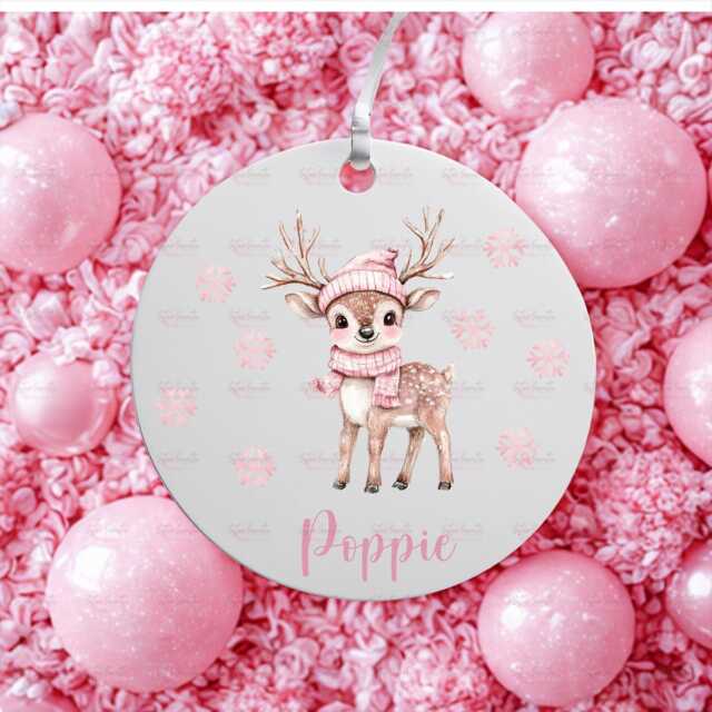 Personalised Kids Christmas Decoration - Granddaughter Gift Custom Bauble For Girls Stocking Filler Eve Box