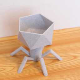 Bacteriophage Planter - Unique Science-Inspired Decor Modern Succulent Pot Perfect Gift For Science Lovers - thumbnail 4