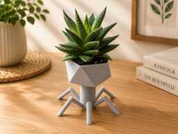 Bacteriophage Planter - Unique Science-Inspired Decor Modern Succulent Pot Perfect Gift For Science Lovers - thumbnail 1