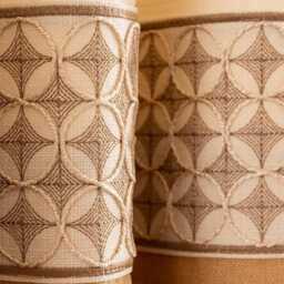 Color Block Cream Linen Curtain Custom Living Room & Bedroom - thumbnail 3