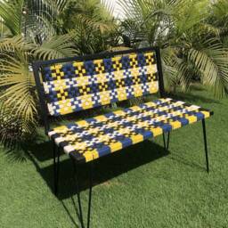 Colorful Handwoven Sofa Design Metal Bench D??cor For Home Gift Special Person Her Rare Decor Find