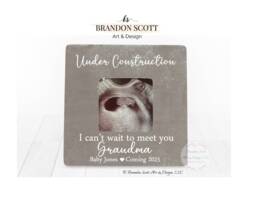 Personalized Pregnancy Announcement Picture Frame Grandma Gift, Ultrasound Keepsake - thumbnail 1