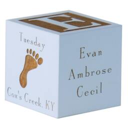 Personalized Baby Block Wooden Engraved Name Cube