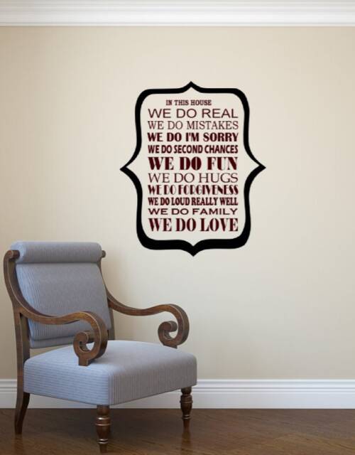In This House Wall Decal Family Love Quote, Home Decor - image 1