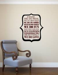 In This House Wall Decal Family Love Quote, Home Decor - thumbnail 1