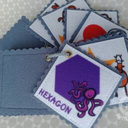 Felt Shapes Flash Cards Montessori Toddler Learning - thumbnail 4
